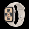 Smartwatch Apple Watch SE (2023) GPS, Retina LTPO OLED Capacitive touchscreen 1.78", Bluetooth, Wi-Fi, Bratara Silicon S/M, Carcasa Aluminiu 44mm, Rezistent la apa, Bej