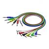 CAB790 - 6.3 mm Jack male stereo to 6.3 mm Jack Angled male stereo - Cable set of 6 colours - 0,9 METER