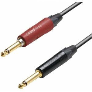 Adam Hall Cables K5 IPP 0600 SP - Instrument Cable Neutrik silentPLUG 6.3 mm Jack mono to 6.3 mm Jack mono 6 m