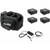 Eurolite set 4x akku flat light 1 black + soft-bag + charger