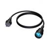 CAB470-F - Schuko Power male to Schuko Power female with shrinksleeve - FRENCH connector - PVC power extension lead - 3 x 1.5 mm&sup2; - 1,5 METER