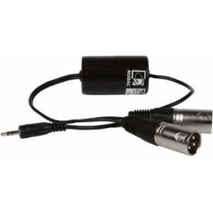 AUDAC TR2080 - Izolator stereo pentru bucla de masa 3,5 mm - jack tata/ 2XLR tata