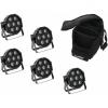 Eurolite set 5x led sls-7 hcl spot + soft bag