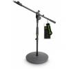 Gravity ms 2222 b - short microphone stand with round base and 2-point