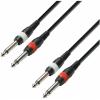 Adam Hall Cables K3 TPP 0100 - Audio Cable 2 x 6.3 mm Jack mono to 2 x 6.3 mm Jack mono 1 m