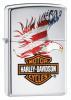 Bricheta Zippo Harley Davidson Flag Eagle High Polish