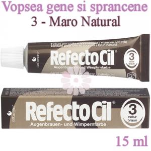 Vopsea Gene si Sprancene RefectoCil 15ml - 3 Maro Natural