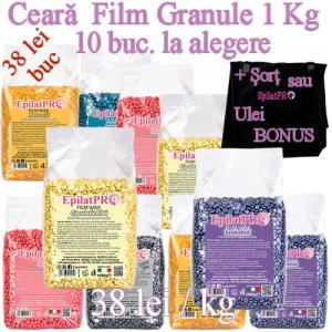 10 Buc LA ALEGERE - Ceara FILM granule elastica 1kg - EpilatPRO + 1 Sort sau Ulei Gratuit