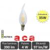 Bec LED Aca - Classic Filament LED 4W Deco E14 2700K alb-cald