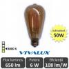 Bec LED Vintage Vivalux 6W 650lm E27 DV64