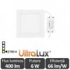 Ultralux panou led 6w alb-cald
