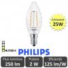 Bec led philips - classic filament led 2w st35 e14