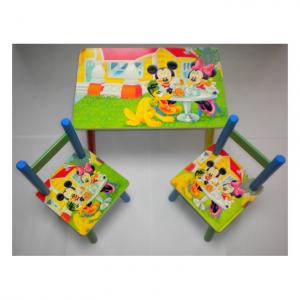 Masuta copii cu 2 scaune Disney Mickey si Minnie Mouse, 2780 - SC Marco  Production SRL