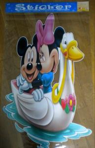 Sticker mare Mickey si Minnie in lebada