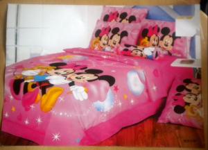 Cuverura pat copii Mickey si Minnie stelute