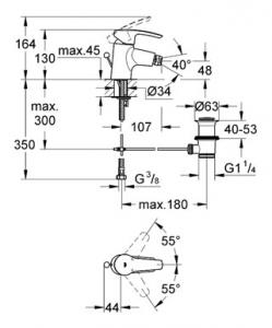 Baterie bideu GROHE EUROSTYLE