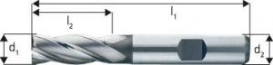 Freza cilindro-frontala, scurta, tip W, 4 taisuri, DIN844K HSS-Co8%, 5,50mm, Forum