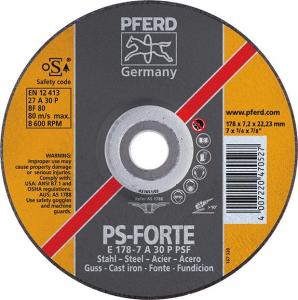 Disc de polizat pt otel si fonta, A30PPS, 230x8,3mm, curbat, Pferd