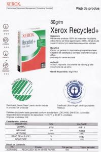 Hartie reciclata A4 pentru copiator, RECYCLED + 80 g/mp,