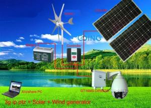 IP Dome camera cu panou solar si turbina eoliana