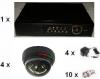 Sisteme supraveghere video PRO1418 : DVR 4 canale 100/100FPS + 4 camere supraveghere BIG-507F