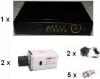Sisteme supraveghere video PRO1214 : DVR 4 canale 100/100FPS + 2 camere supraveghere BIG-500F