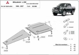 Scut metalic pentru diferential mitsubishi l200