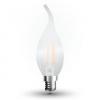 Bec led - 4w filament  e14 frost cover candle tail