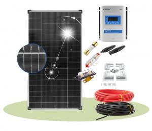 Kit solar fotovoltaic 150W pentru rulota cu controller MPPT