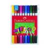 Carioca 10 culori 2 capete faber-castell