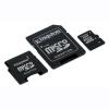 Card microSDHC 8GB Kingston cu 2 adaptoare