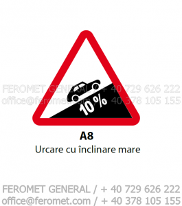 Indicatoare rutiere - Urcare cu &icirc;nclinare mare