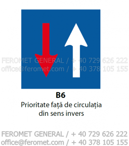 Indicatoare rutiere - Prioritate fa&amp;#539;&atilde; de circula&amp;#539;ia din sens invers