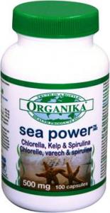 SEA POWER 500mg 100 caps Spirulina, Kelp, Clorela