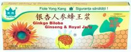 Ginkgo Biloba, Ginseng & Royal Jelly YK - 10 fiole x 10ml
