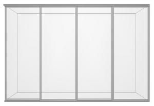 Usi glisante nedivizate , AL ONIX AN-sticla cu folie imitatie sablaj, 4000x2500mm, oferta