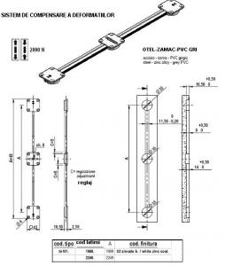 Compensator TN antideformare usa,de lungime 1988mm