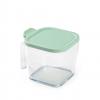 Cutie cu capac, depozitare produse alimentare, 11 x 13,5 x 10 cm, transparent-vernil, Happymax