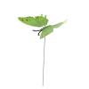 Decoratiune gradina, plastic, fluture pe bat, verde,