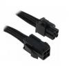 Conectica BitFenix Cablu prelungitor 4-pini ATX12V 45cm - sleeved black/black