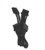Conectica BitFenix Cablu adaptor Molex la 3x Molex, 55cm - sleeved black/black