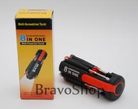 Surubelnita cu lanterna 8 in 1 (multi Screwdriver Torch) - Se surubelnite