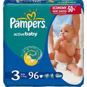 Pampers nr.3 Active Baby 96 buc 4-9kg