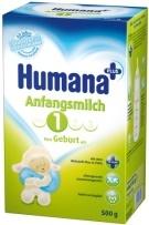 Lapte praf Humana 1 cu Prebiotice, fara arome (500g), Humana Anfangsmilch 1 , 29 lei