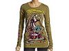 Bluze femei Ed Hardy - Panther &amp amp  Roses L/S Specialty Tee - Army