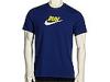Tricouri barbati Nike - Short Sleeve Cotton Dri-FIT&reg  Run Swoosh Tee - Blue/Green/White