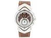 Ceasuri femei Oakley - Judge Stainless Leather Strap Edition - Polished/Brown-White Dial/Brown Leather