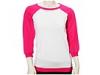 Bluze femei Nike - Softest Raglan Crew - White/Vivid Pink