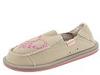 Balerini femei Skechers - Peace Faux Fur - Tan and Pink Canvas