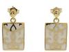 Diverse femei Andrew Hamilton Crawford - Resin Damask Earrings Gold - White Opaque